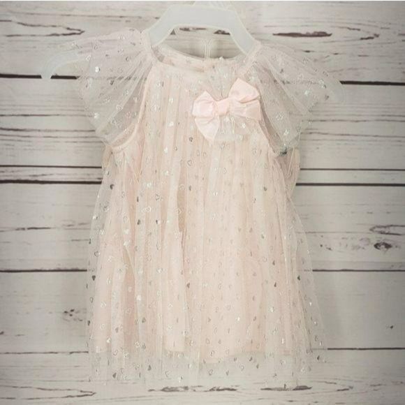 Little Lass Baby‎ 0/3 Months Pink Hearts Dress - Picture 2 of 8